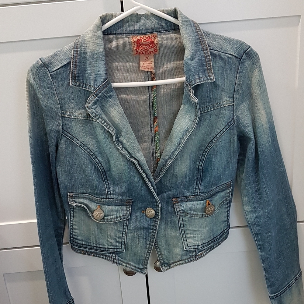 Vintage Lucky Brand Blue Jean Jacket Classic Denim Style